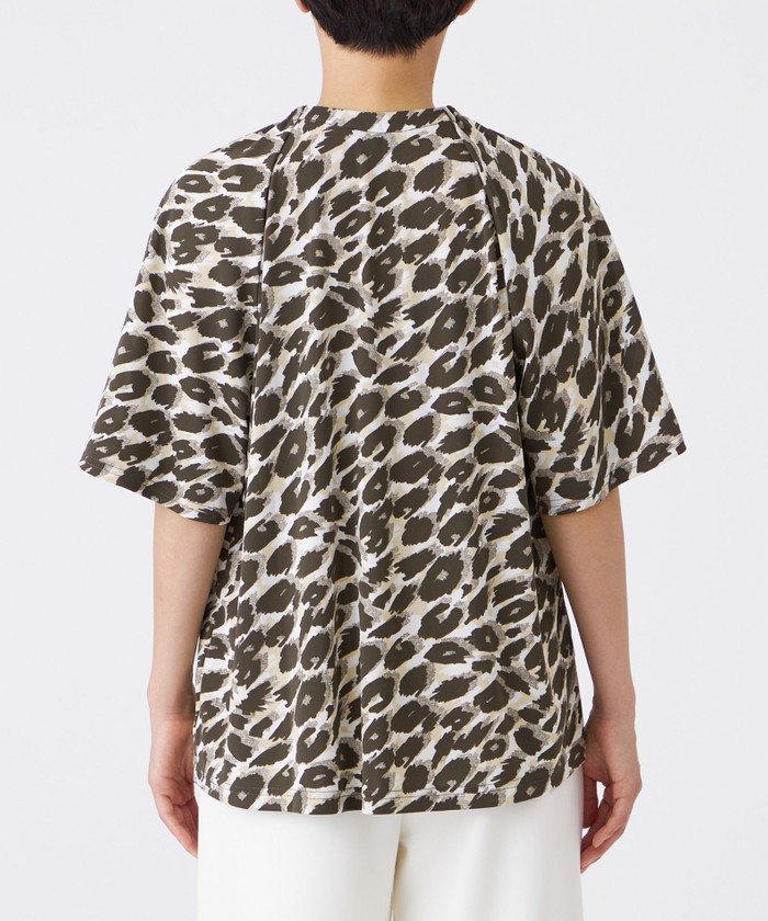 tシャツ 「接触冷感」「UV対策」「マシンウォッシャブル」カモフラパンサーギャザープルオーバー レディース L】【接触冷感】【UV対策】【マシンウォッシャブル】カモフラ
