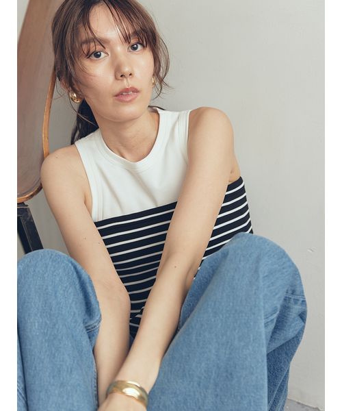 【あーみん】新品タグ付き CADUNE ペプラムニット CADUNE（カデュネ）の「ドット刺しゅうペプラムニット（ニット