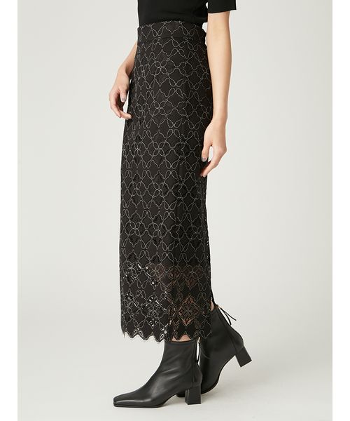 コードバイカラーレースタイトスカート(508406289)｜阪急百貨店公式