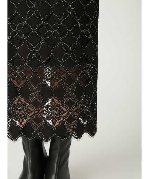 コードバイカラーレースタイトスカート(508406289)｜阪急百貨店公式