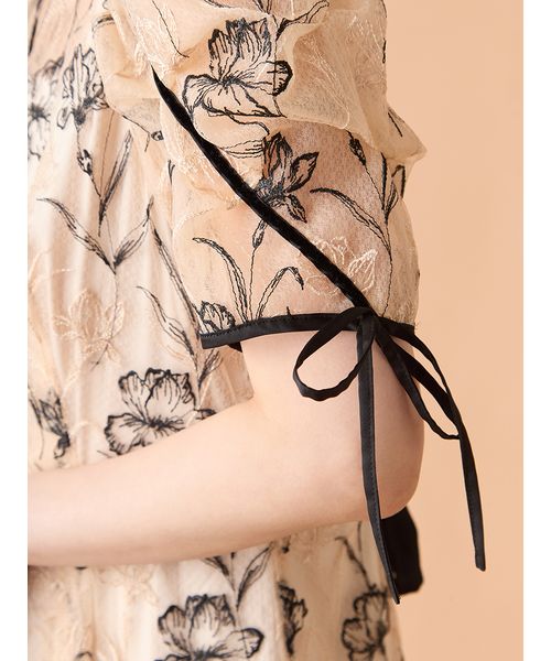 ラインフラワーエンブロイダリードレス(508407000)｜阪急百貨店公式