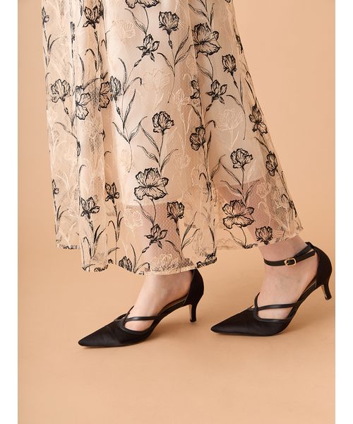 ラインフラワーエンブロイダリードレス(508407000)｜阪急百貨店