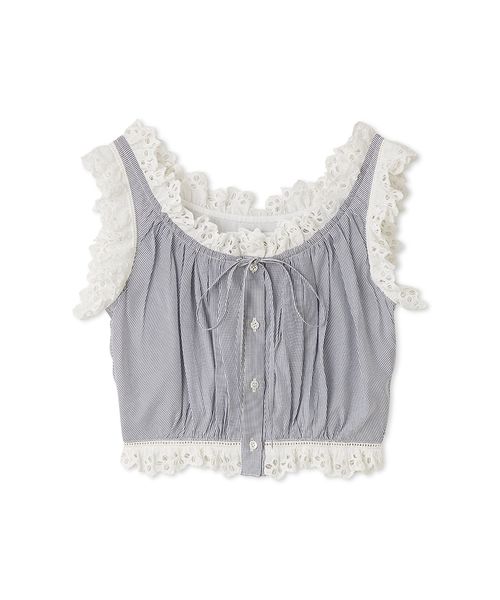クロップドコットンフリルブラウス(508399413)｜阪急百貨店公式