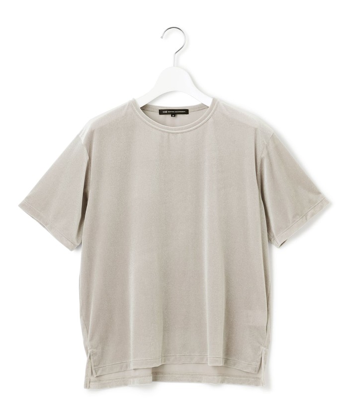 【洗える】シアーベロア リラックス Tシャツ 洗える】シアーベロア リラックス Tシャツ(508414568)｜阪急