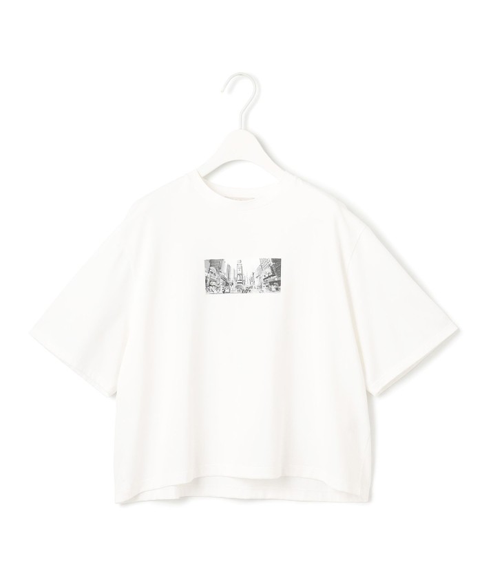 emis ロゴ入り クロップドTシャツ 接触冷感・UVケア・洗える】クロップド ロゴTEE(508421192