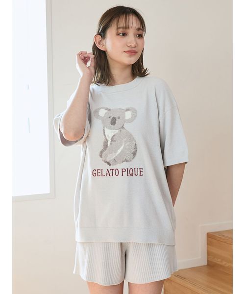 【新品】ジェラートピケ　コアラジャガードプルオーバーリブショートパンツ上下セット ラッピング済み】コアラジャガードプルオーバー&ショートパンツ