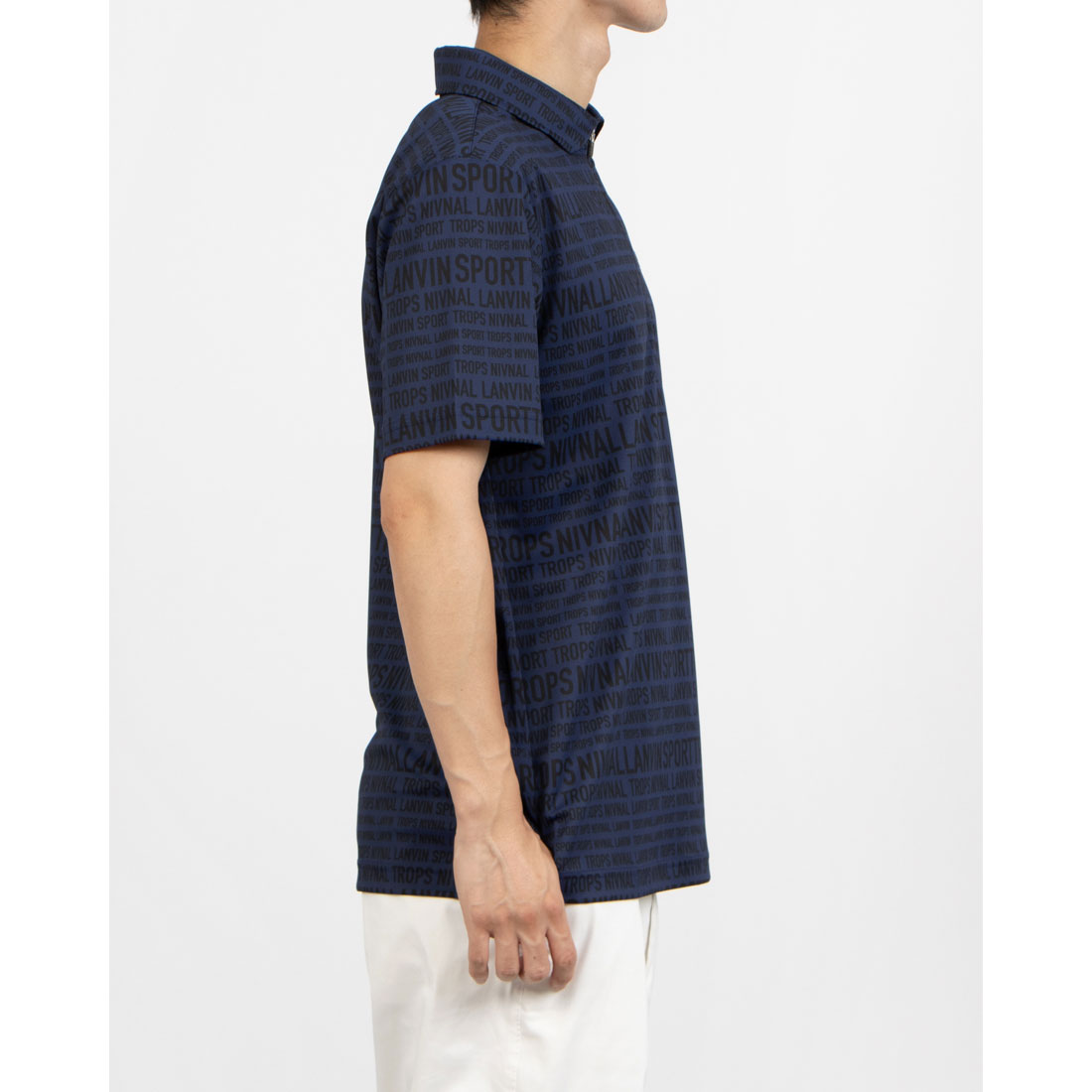 ランバン スポール LANVIN SPORT PARISデザインプリント半袖ポロ