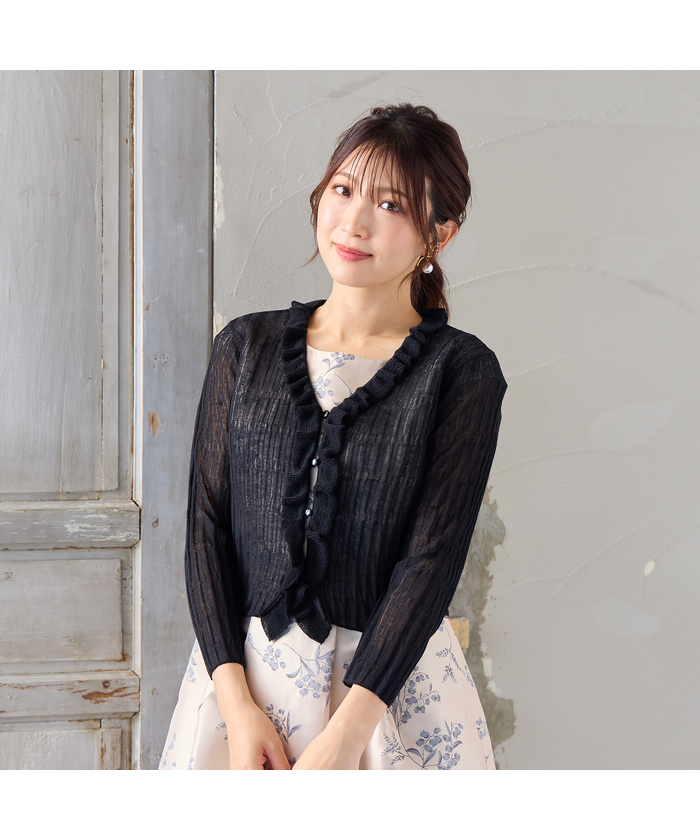 クロップドフリルカーディガン SNIDEL｜クロップドフリルカーディガン | Rakuten Fashion(楽天