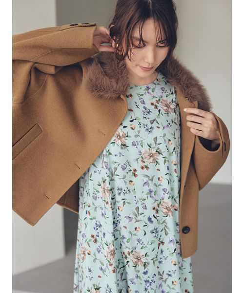 2wayファーカラーリバーショートコート(508433698)｜阪急百貨店公式