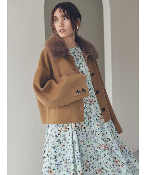 2wayファーカラーリバーショートコート(508433698)｜阪急百貨店公式