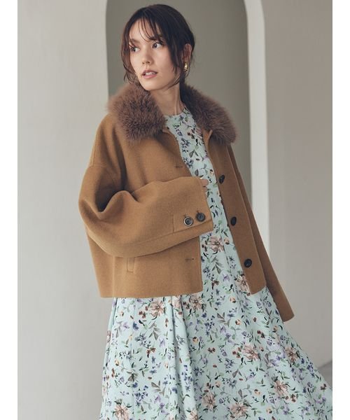 2wayファーカラーリバーショートコート(508433698)｜阪急百貨店公式  