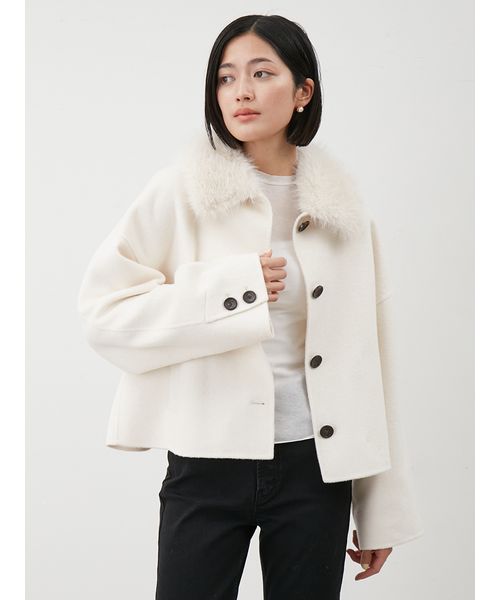 2wayファーカラーリバーショートコート(508433698)｜阪急百貨店公式