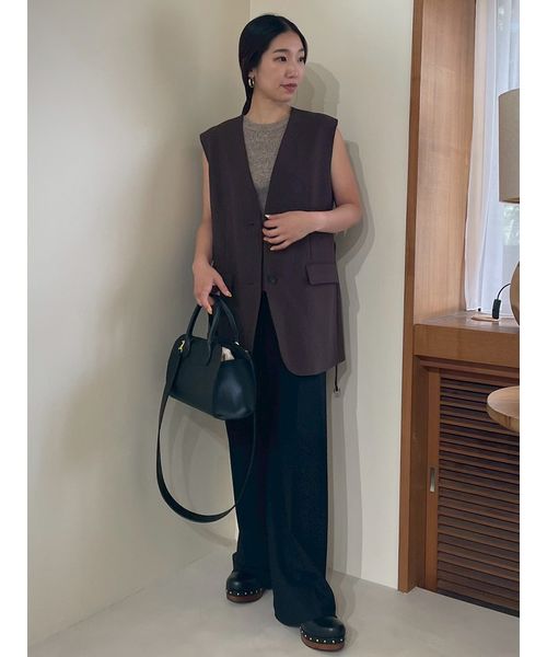 共ベルト付きオーバーサイズノーカラーベスト(508433732)｜阪急百貨店