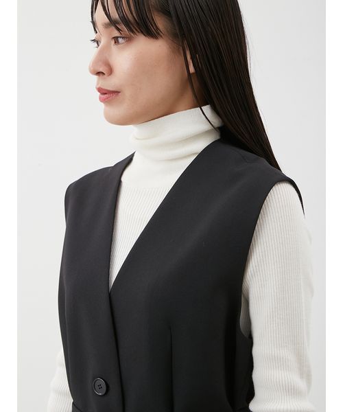 共ベルト付きオーバーサイズノーカラーベスト(508433732)｜阪急