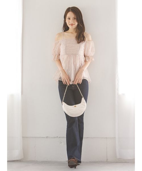 CHANEL シルクオフショルダーチュニック バリエオフショルレースチュニック(508434257)｜阪急百貨店公式