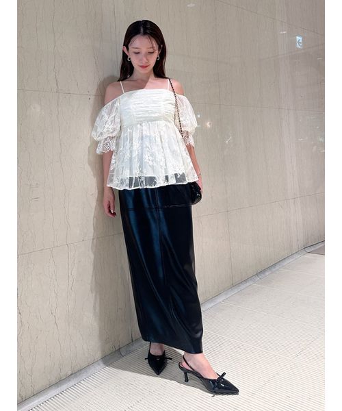 バリエオフショルレースチュニック(508434257)｜阪急百貨店公式通販