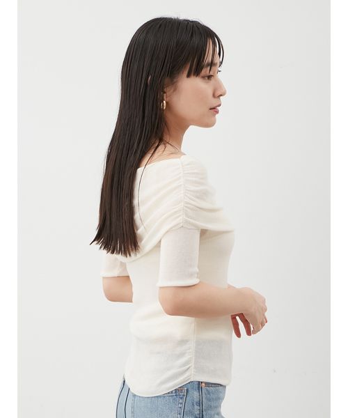 V*a様 CFCL オフショルトップス POTTERY LUCENT GLITTER OFF SHOULDER LONG BELL SLEEVE TOP