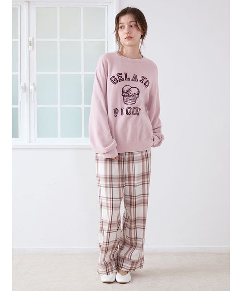 チョコモチーフロングパンツ トレンドチェック柄ロングパンツ(508440789)｜阪急百貨店公式