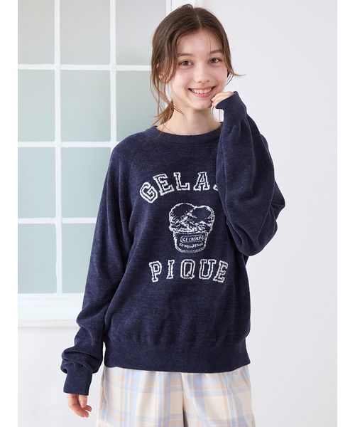 ICECREAM アイスクリーム ロゴプルオーバーパーカー ブルー ICECREAM アイスクリーム ロゴプルオーバーパーカー ブルー