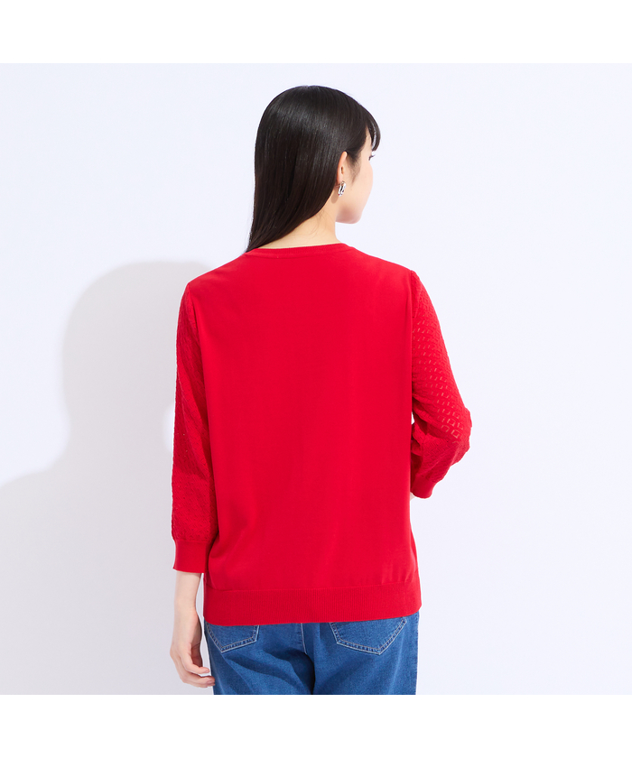 L～4L/アンサンブル対応】レーシーニット(508442985)｜阪急