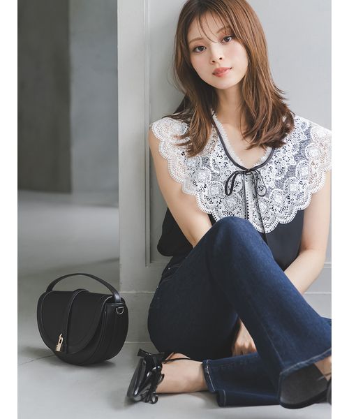 エンブロイダリーレースカラーブラウス(508452403)｜阪急百貨店公式