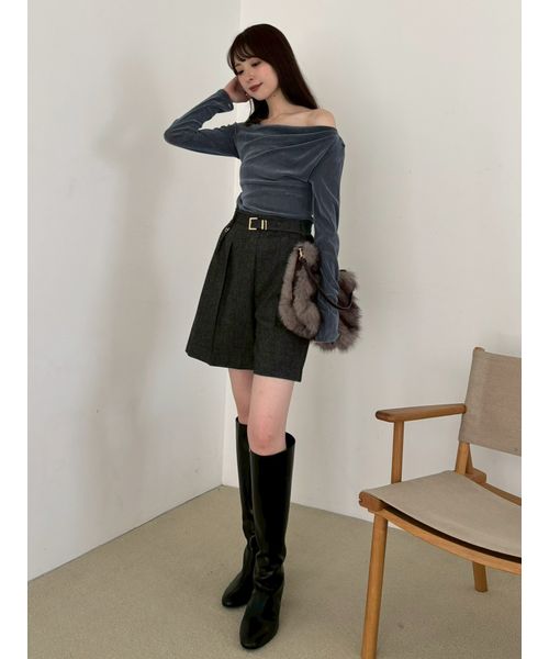 デコルテタックフロッキーチュールトップス(508369214)｜阪急百貨店