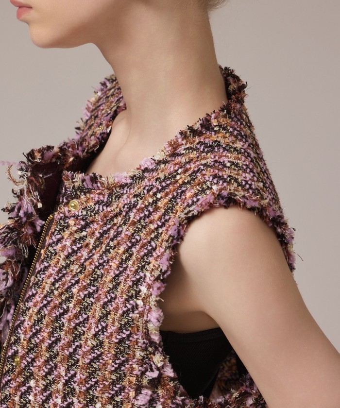 グレースコンチネンタル Diagram☆ツイードコンパクトベスト 36 ツイードコンパクトベスト / GRACE CONTINENTAL | GRACE