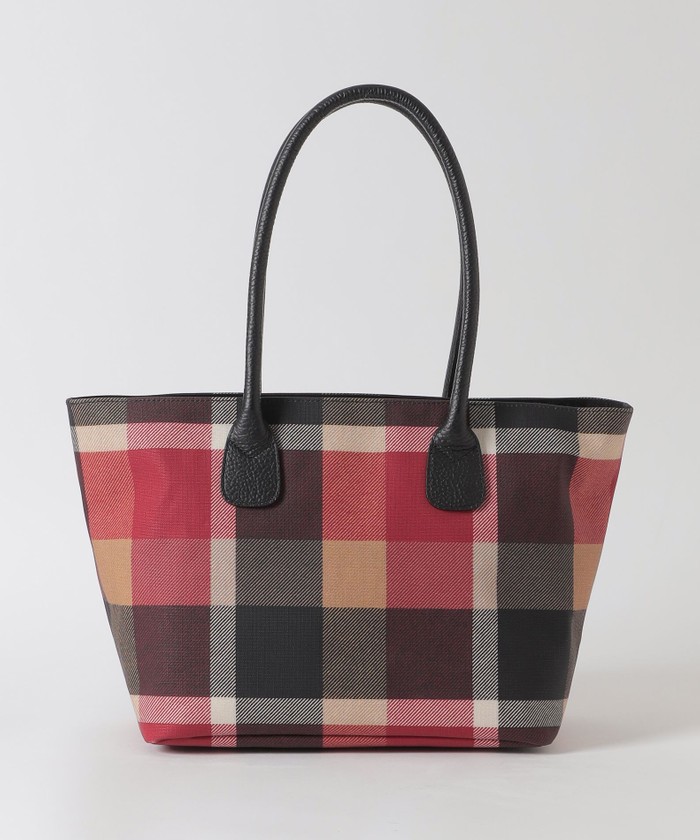 美品☆クレストブリッジチェックトート☆A4☆ クレストブリッジチェックPVCトート（バッグ）｜BLUE LABEL