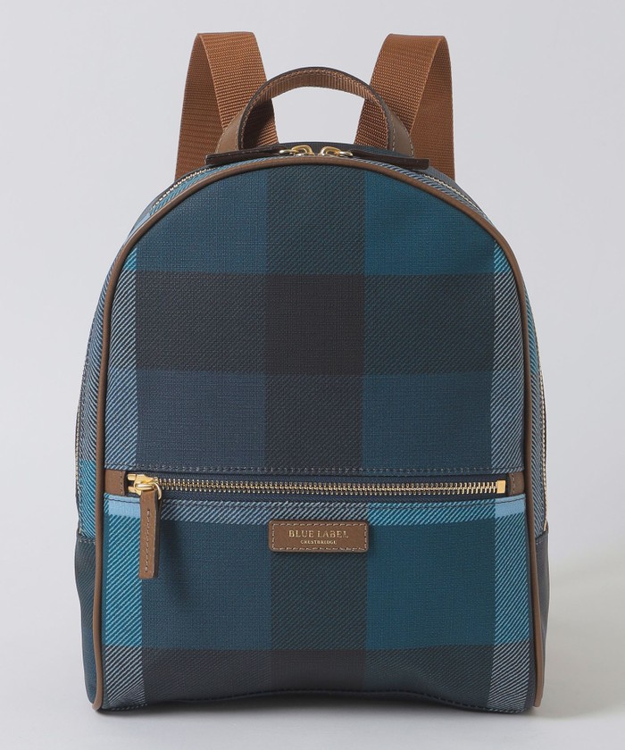 クレストブリッジチェックPVCバックパック クレストブリッジチェックPVCバックパック（バッグ）｜BLUE