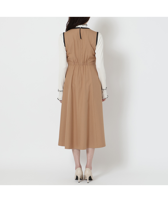 45R ジャンパースカート UVカット/吸汗性】バイカラージャンパースカート(508452354)｜阪急