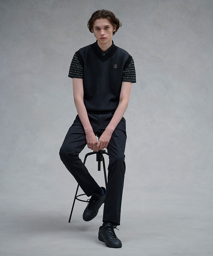 ランバン スポール LANVIN SPORT シャンブレーニットベス