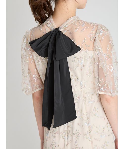 バックリボンスモールフラワードレス CELFORD 36 バックリボンスモールフラワードレス(オケージョンドレス)｜DRESS