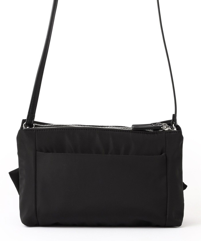 新品【トゥービーシック】グログランリボン　ショルダートートバッグ　ブラック TO BE CHIC トゥービーシック ビーズリボンプリーツショルダー