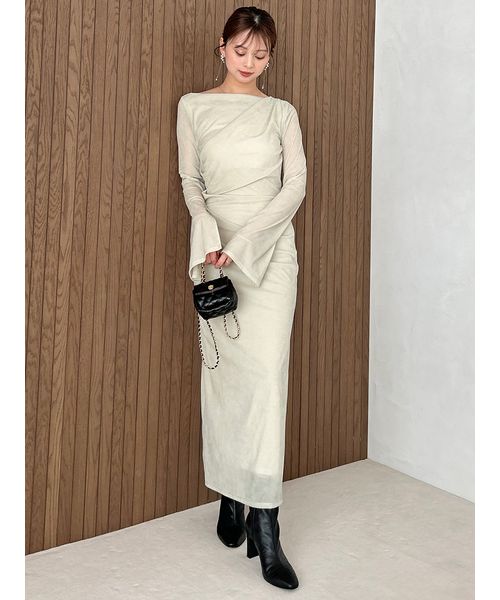 フロッキーベロアドレープドレス(508485164)｜阪急百貨店公式通販