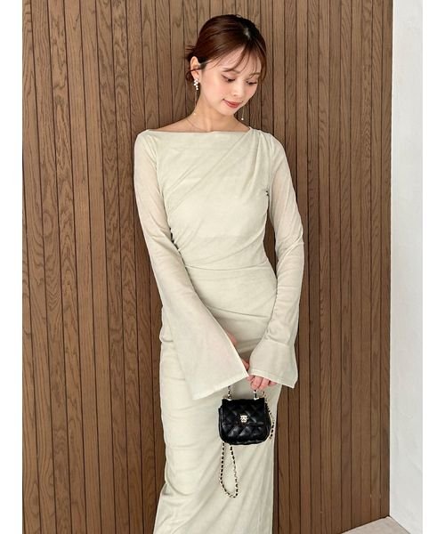 フロッキーベロアドレープドレス(508485164)｜阪急百貨店公式通販  