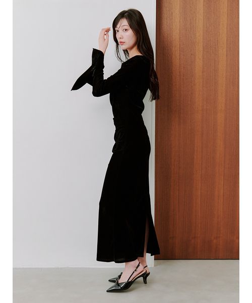 フロッキーベロアドレープドレス(508485164)｜阪急百貨店公式通販