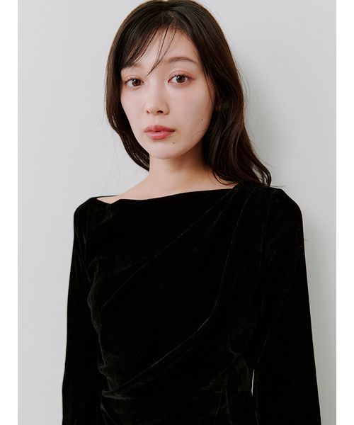 フロッキーベロアドレープドレス(508485164)｜阪急百貨店公式通販