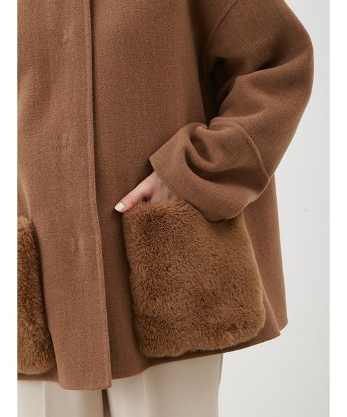 WEB限定カラー】2wayファーポケットリバーコート(508487929)｜阪急