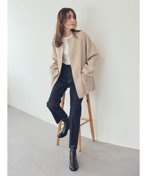 WEB限定カラー】2wayファーポケットリバーコート(508487929)｜阪急