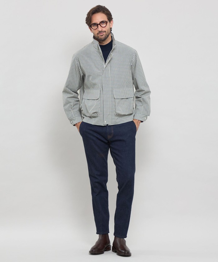 美品　MHL　DRY　LOOPBACK　JERSEY　スタンドカラー　ブルゾン ウールタイプライタースタンドカラーショートブルゾン(508442145