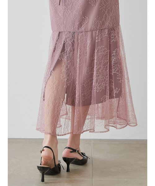 ギャザードレープレースドレス(508453997)｜阪急百貨店公式通販サイト