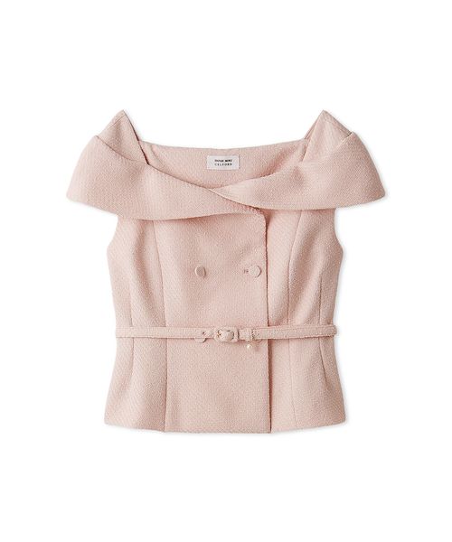 【HANAE MORI×CELFORDコラボ】 オフショルダージレ 36 HANAE MORI×CELFORDコラボ】 オフショルダージレ(ジレ)｜OUTER