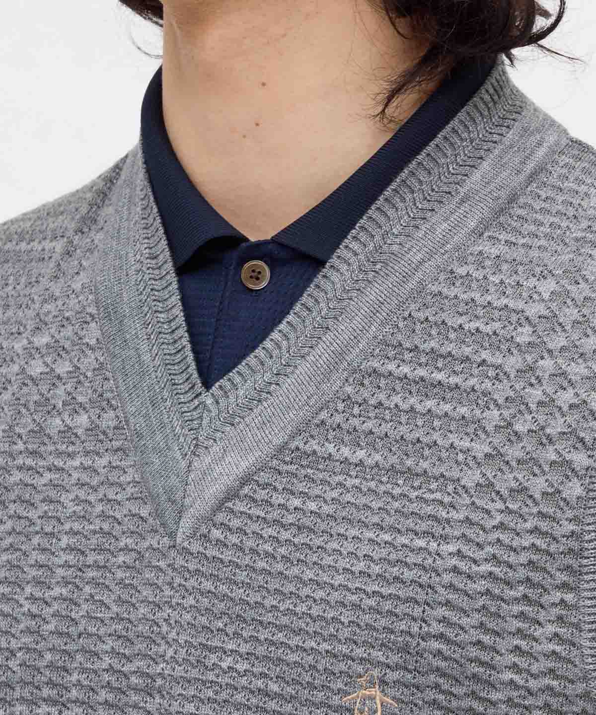 マンシングウェア Munsingwear グレンチェックVネックニットベスト