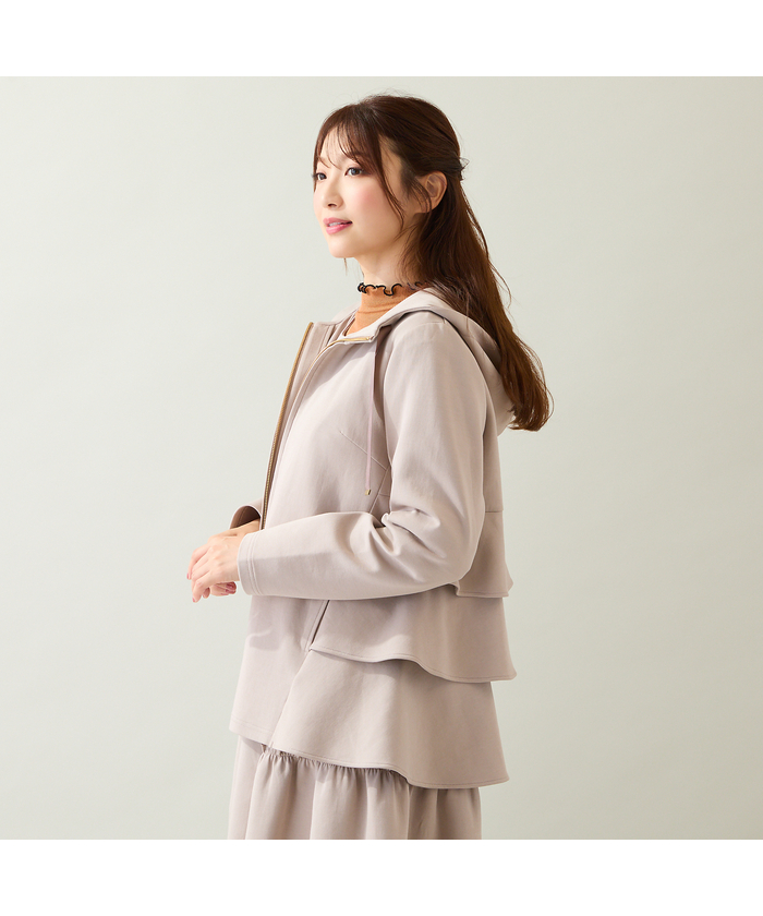 ノリリン　BARNEYS NEWYORK ダンボールニットフリルパーカー ノリリン BARNEYS NEWYORK ダンボールニットフリルパーカー 中古