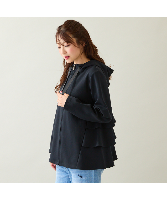 ローズティアラ　46 新品　ネイビー　パーカー　フリル　完売 Rose Tiara（ローズティアラ） マウンテンパーカー ウインドブレーカー