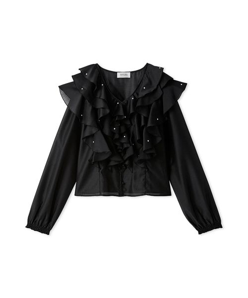 HANAE MORI×CELFORDコラボ】 パール付きフリルブラウス(508398226