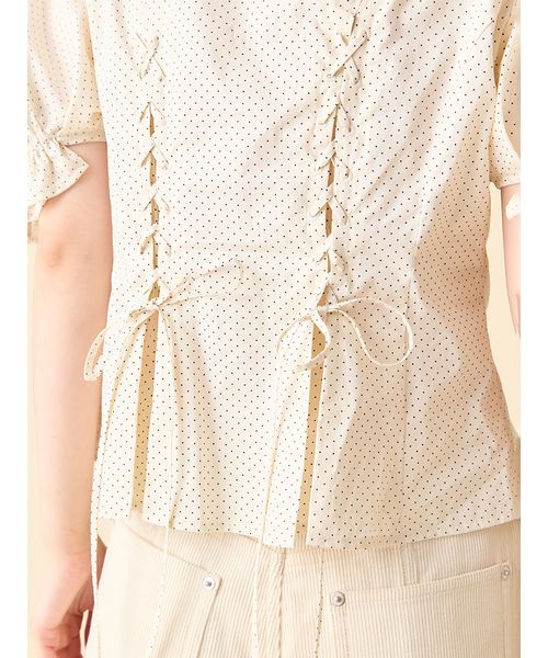 フリルレースアップブラウス(508406997)｜阪急百貨店公式通販サイト