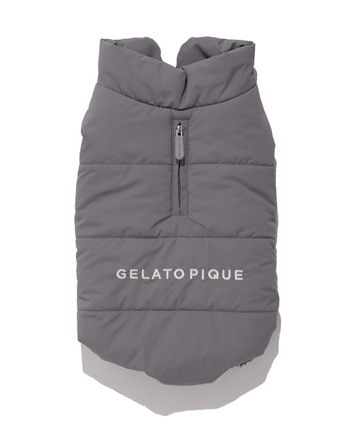 GELATOPIQUE ジェラートピケ中綿ベスト BEG くま CAT&DOG中綿