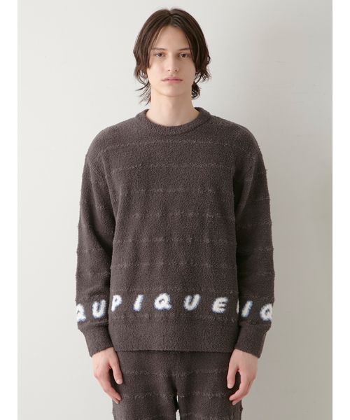 【HOMME】ベビモコキャットジャガードジャケット　ダークグレー　M HOMME】ベビモコキャットジャガードジャケット ダークグレー M