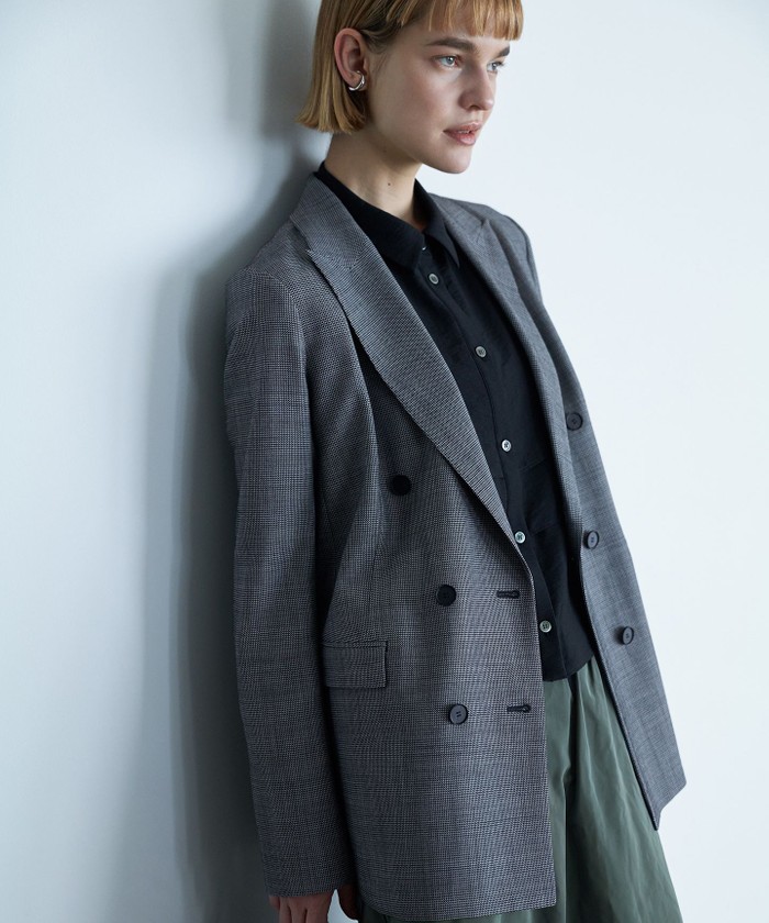 【洗える】 ワッシャーツイル クロップドブラウス 洗える】 ワッシャーツイル クロップドブラウス(508509264)｜阪急